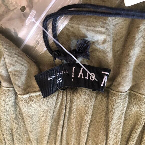 NEW Very J Olive Green Elastic Waist Shorts NWT - Picture 6 of 13